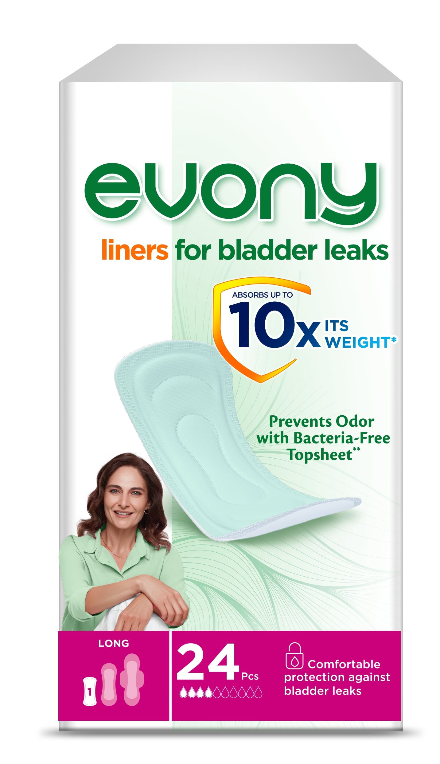 EVONY урологічні прокладки Long 24 шт жіночі